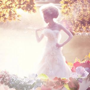 梦幻般的诗意情境，摄影师为婚庆杂志拍摄的婚纱样片
