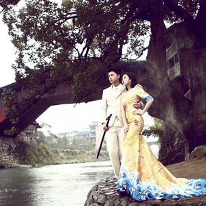 外景婚纱摄影作品六幅，取景地：蜀中