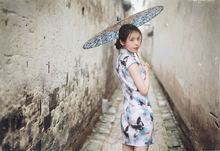 古镇、旗袍、油纸伞；人像摄影作品《乌镇游之:年华似水》-14